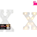 Letra X con luz led 22cm