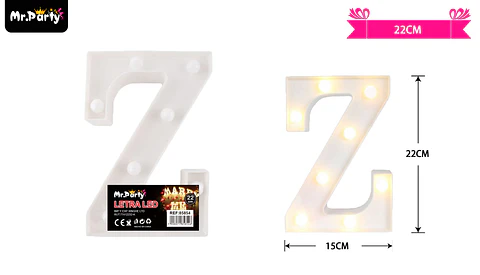 Letra Z con luz led 22cm