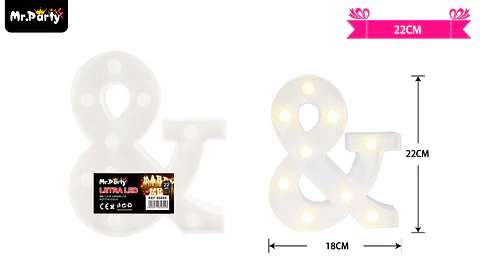 Signo & con luz led 22cm
