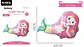 Globo metálico sirena rosado 82*54cm - Miniatura 2