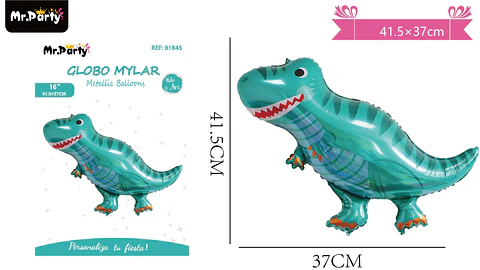 Globo metálico dinosaurio 41.5*37cm