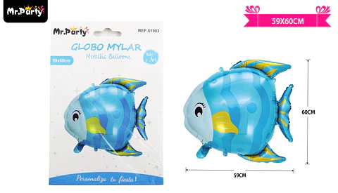 Globo metálico tilapia 59*60cm