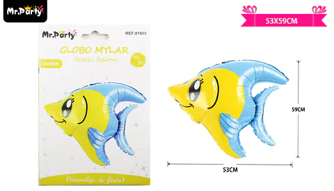 Globo metálico pescado 53*59cm