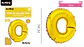 Globo metálico dorado 70cm letra O - Miniatura 2