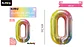 Globo metálico multicolor 40cm número 0 - Miniatura 2