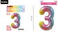 Globo metálico multicolor 40cm número 3 - Miniatura 2
