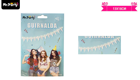 Guirnaldas banderín con luz 3m 12pcs
