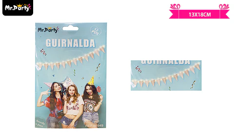Guirnaldas banderín con luz 3m 12pcs