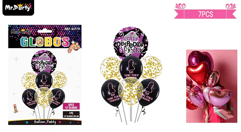 Set de globos de látex 7pcs despedida de solteras