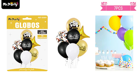 Set de globos de látex 7pcs feliz cumpleaños