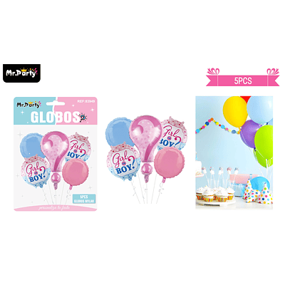 Set de globos de látex 5pcs baby shower