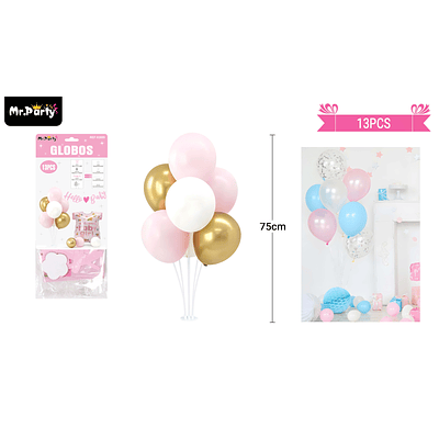 Set de globos con base baby shower 13pcs