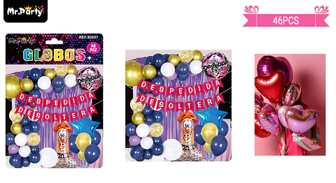 Set de globos látex despedida de soltera 46pcs