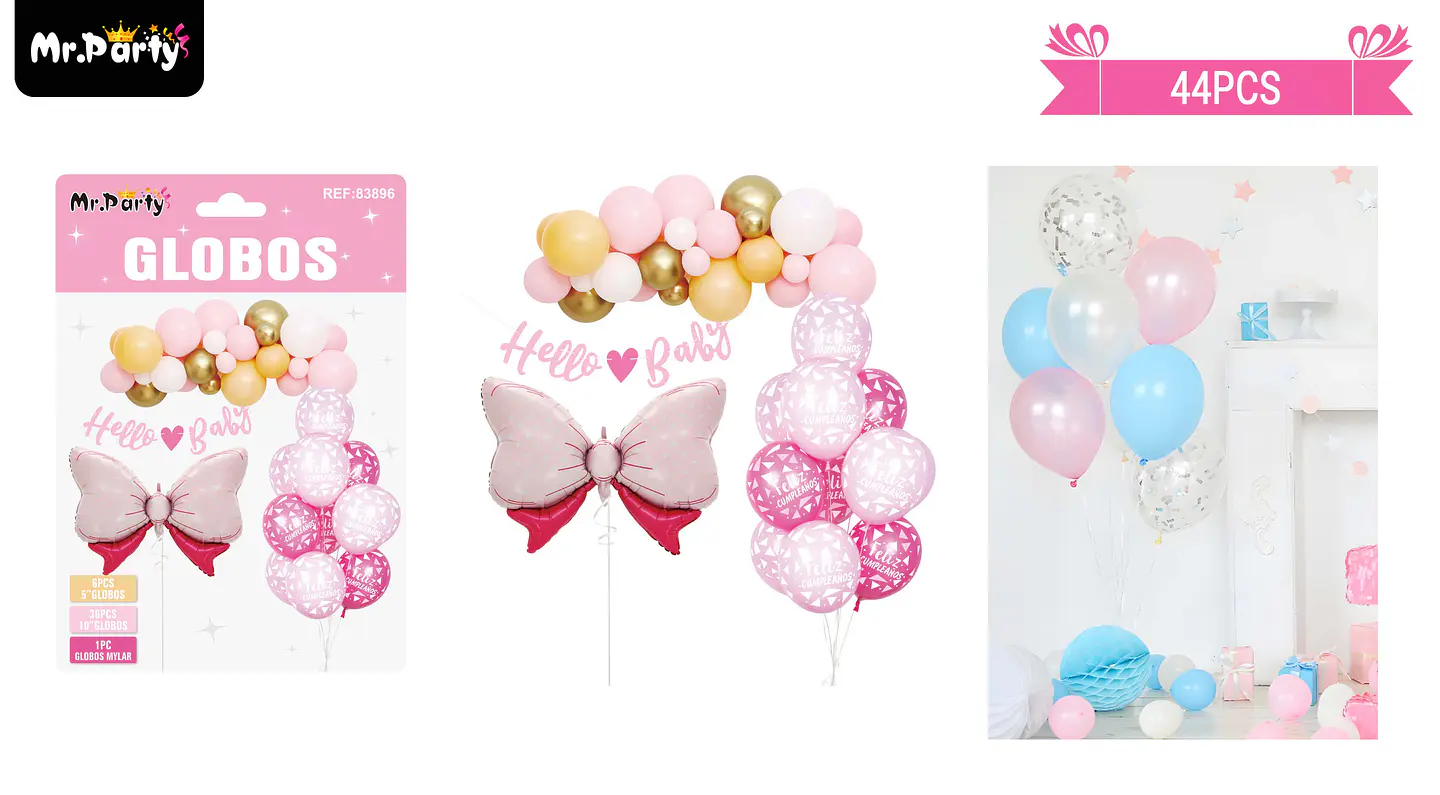 Set de globos látex con lazo 44pcs 1