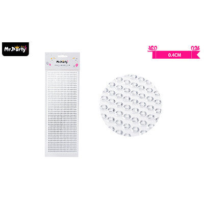 Sticker pegatinas de diamantes blanco para rostro 0.4cm