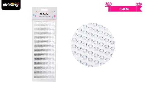 Sticker pegatinas de diamantes blanco para rostro 0.4cm