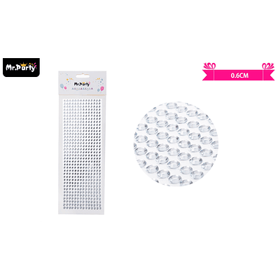 Sticker pegatinas de diamantes blanco para rostro 0.6cm