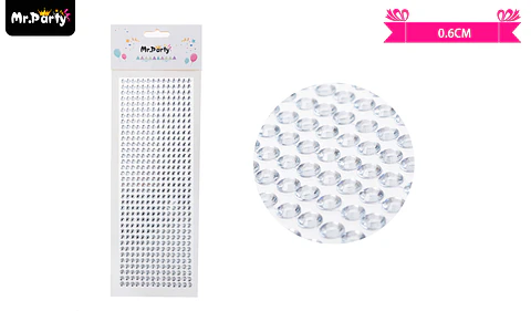 Sticker pegatinas de diamantes blanco para rostro 0.6cm
