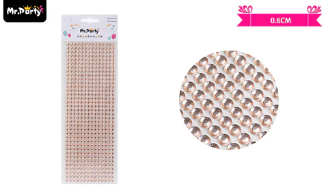 Sticker pegatinas de diamantes champagne para rostro 0.6cm