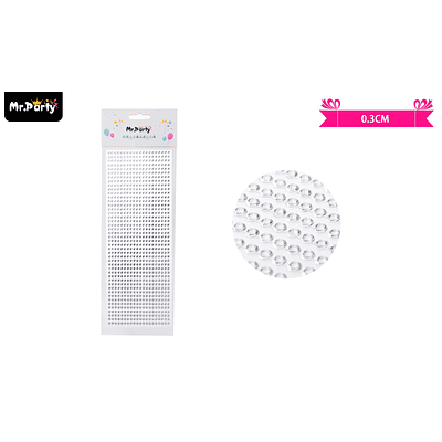 Sticker pegatinas de diamantes blanco para rostro 0.3cm