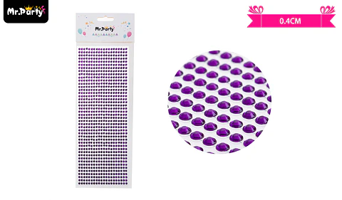 Sticker pegatinas de diamantes morado para rostro 0.4cm
