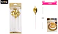 Velas de globos dorado metálico 14cm 4pcs - Miniatura 2