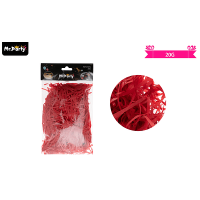 Relleno de papel rojo 20g