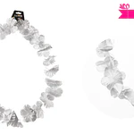 Collar cotillón hawaiano plateado 48cm