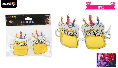 Lentes cotillón cervezas 1pcs