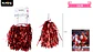 Pompones porrista rojo 2pcs 33cm - Miniatura 2