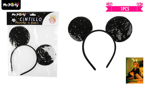 Cintillo de Mickey con lentejuelas color aleatorio