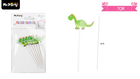 Palillos decorativa de dinosaurio 6pcs