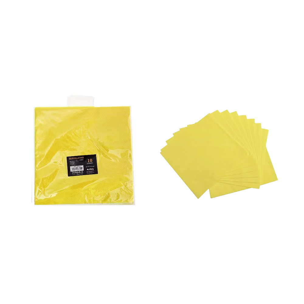 Servilletas color amarillo 40*40cm 10pcs