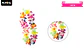 Collar cotillón hawaiano multicolor 48cm - Miniatura 2