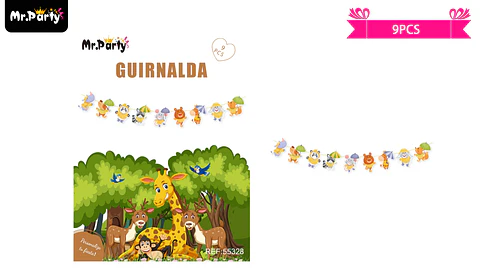 Guirnalda de animales 3m 9pcs