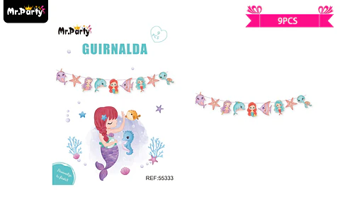Guirnalda de sirena 3m 9pcs