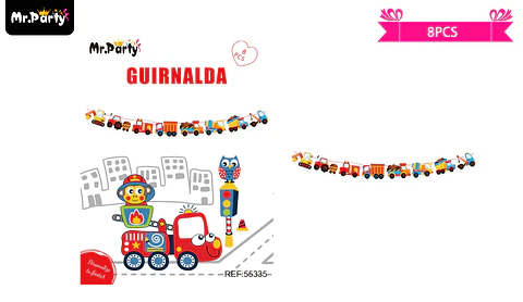 Guirnalda de autos cars 3m 8pcs