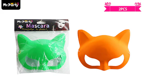 Antifaz de gato color aleatorio 12pcs 