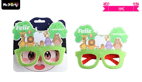 Lentes cotillón feliz cumpleaños con animales