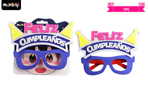 Lentes cotillón feliz cumpleaños