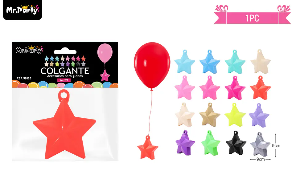Colgante estrella para decoración de globos 1pcs color aleatorio 1