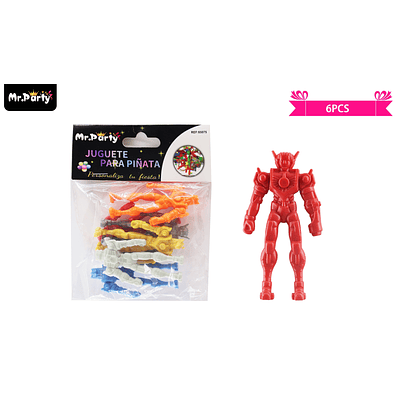 Juguetes para piñata robot 6pcs