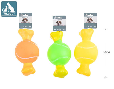 Juguete para perro hueso de tenis 10*5cm color aleatorio