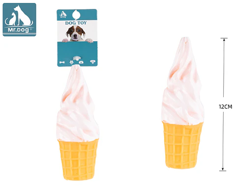 Juguete de helado puntiagudo para perro 12cm