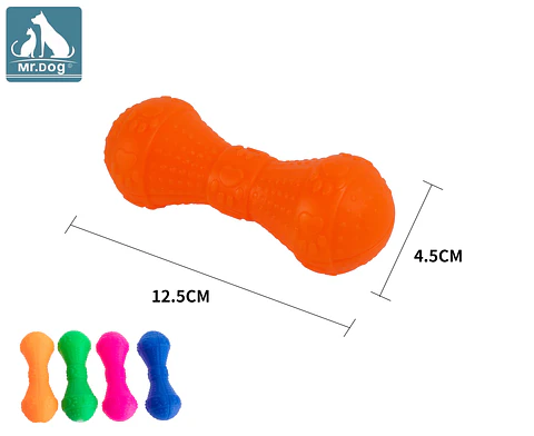 Juguete para perro mancuerna 12.5*4.5cm color aleatorio