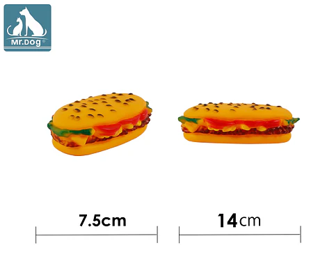 Juguete para perro hamburguesa 7.5*14cm
