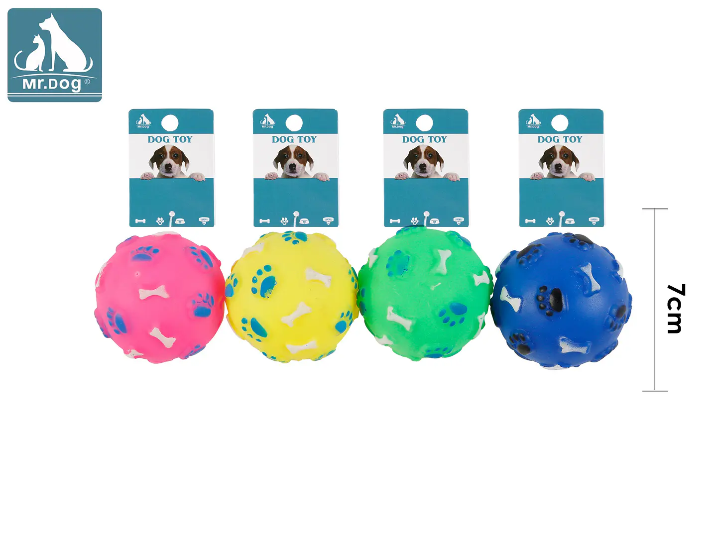 Juguetede pelota para perro 7cm color aleatorio 1