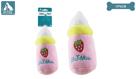 Juguete peluche de biberón para perro 14*6cm