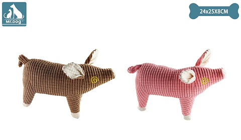 Juguete peluche de cerdo para perro color aleatorio 24*25*8cm