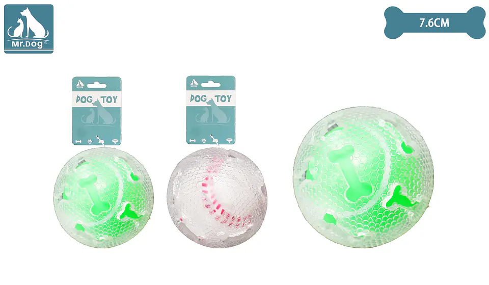 Juguete de pelota para perro 7.6cm color aleatorio 2